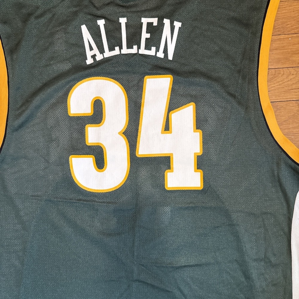 🔥Vintage Reebok Seattle Supersonics Sonics Ray Allen Jersey L EUC - Picture 7 of 7